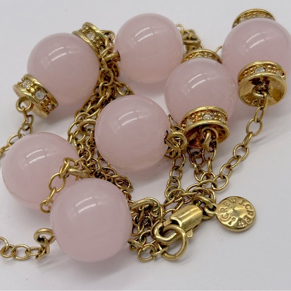 J. Crew Pink Bead and Jeweled Rondelle Necklace - Picture 2 of 3
